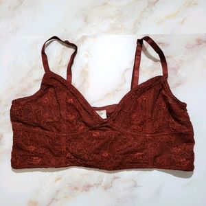 Killstar Red Lace Bandeau Bralette